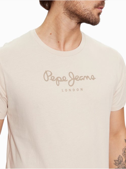 Pepe Jeans T-shirt Beige voor Heren - Stijlvol & Comfortabel - Kiabi Pepe Jeans T-shirt Beige voor Heren - Stijlvol & Comfortabel - Kiabi