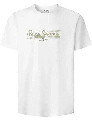Pepe jeans t-shirt voor heren wit/kaki