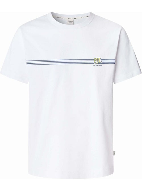 Pepe Jeans Tad Wit T-shirt voor Heren - Kiabi Pepe Jeans Tad Wit T-shirt voor Heren - Kiabi