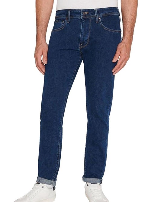Pepe Jeans Tapered Regular Fit Jeans Donkerblauw voor Heren PM207390CT7 - Kiabi Pepe Jeans Tapered Regular Fit Jeans Donkerblauw voor Heren PM207390CT7 - Kiabi