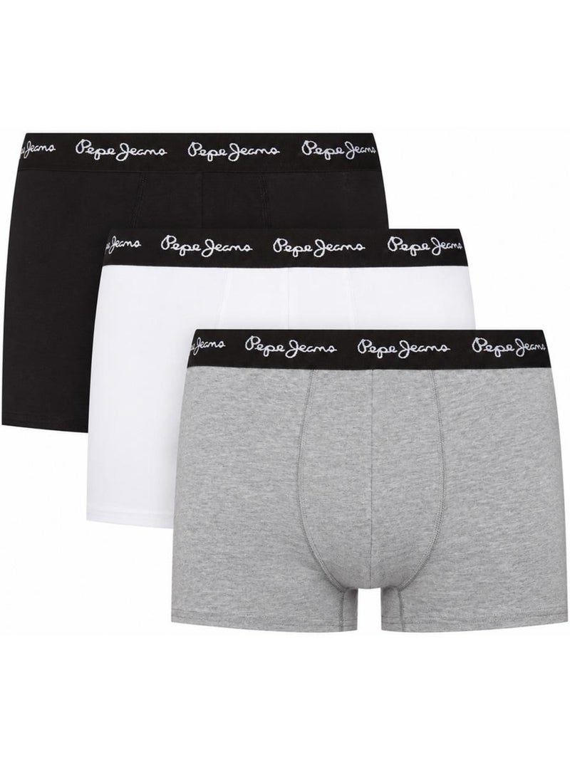Pepe jeans tk boxershorts heren zwart/grijs/wit - 3-pack Zwart - Kiabi