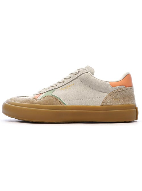 Pepe Jeans Travis Beige/Roze Dames Sneakers - Kiabi Pepe Jeans Travis Beige/Roze Dames Sneakers - Kiabi