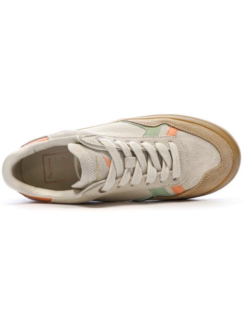 Pepe Jeans Travis Beige/Roze Dames Sneakers - Kiabi Pepe Jeans Travis Beige/Roze Dames Sneakers - Kiabi