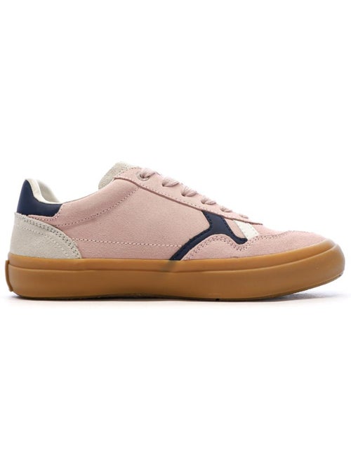 Pepe Jeans Travis Retro Dames Sneakers met Rozenprint - Kiabi Pepe Jeans Travis Retro Dames Sneakers met Rozenprint - Kiabi