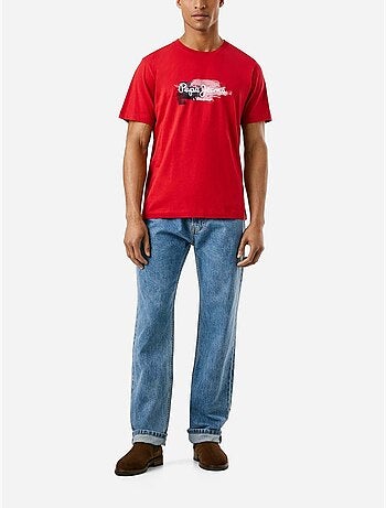 Pepe jeans trey rood t-shirt voor heren
