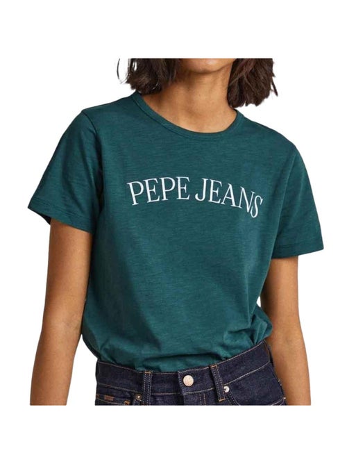Pepe Jeans Vio Dames T-shirt Blauw - Kiabi Pepe Jeans Vio Dames T-shirt Blauw - Kiabi