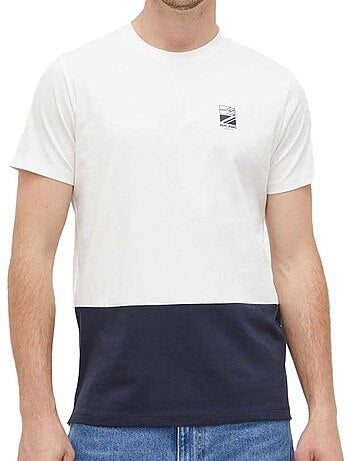Pepe jeans walter t-shirt voor heren - wit/marineblauw