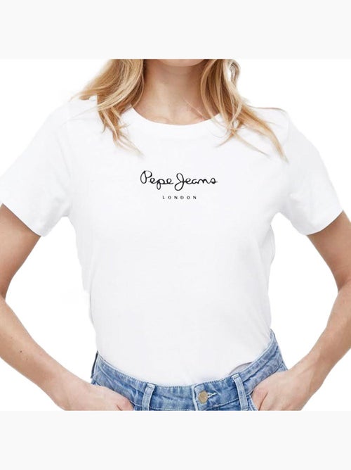 Pepe Jeans Wendy Wit Dames T-shirt - Kiabi Pepe Jeans Wendy Wit Dames T-shirt - Kiabi