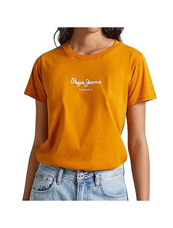 Pepe jeans wendys oranje t-shirt voor dames