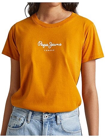 Pepe jeans wendys oranje t-shirt voor dames