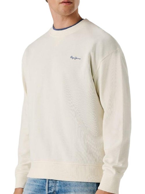 Pepe Jeans Witte Heren Sweatshirt Pjl - Kiabi Pepe Jeans Witte Heren Sweatshirt Pjl - Kiabi