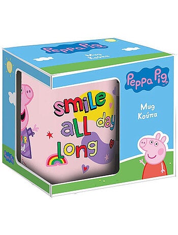 Peppa Pig – mok van keramiek – 340 ml, 'Smile all day long' – Diakakis