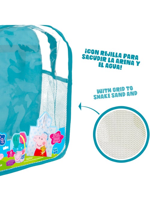 Peppa pig seau de plage avec accessoires sac à dos et poncho - Kiabi