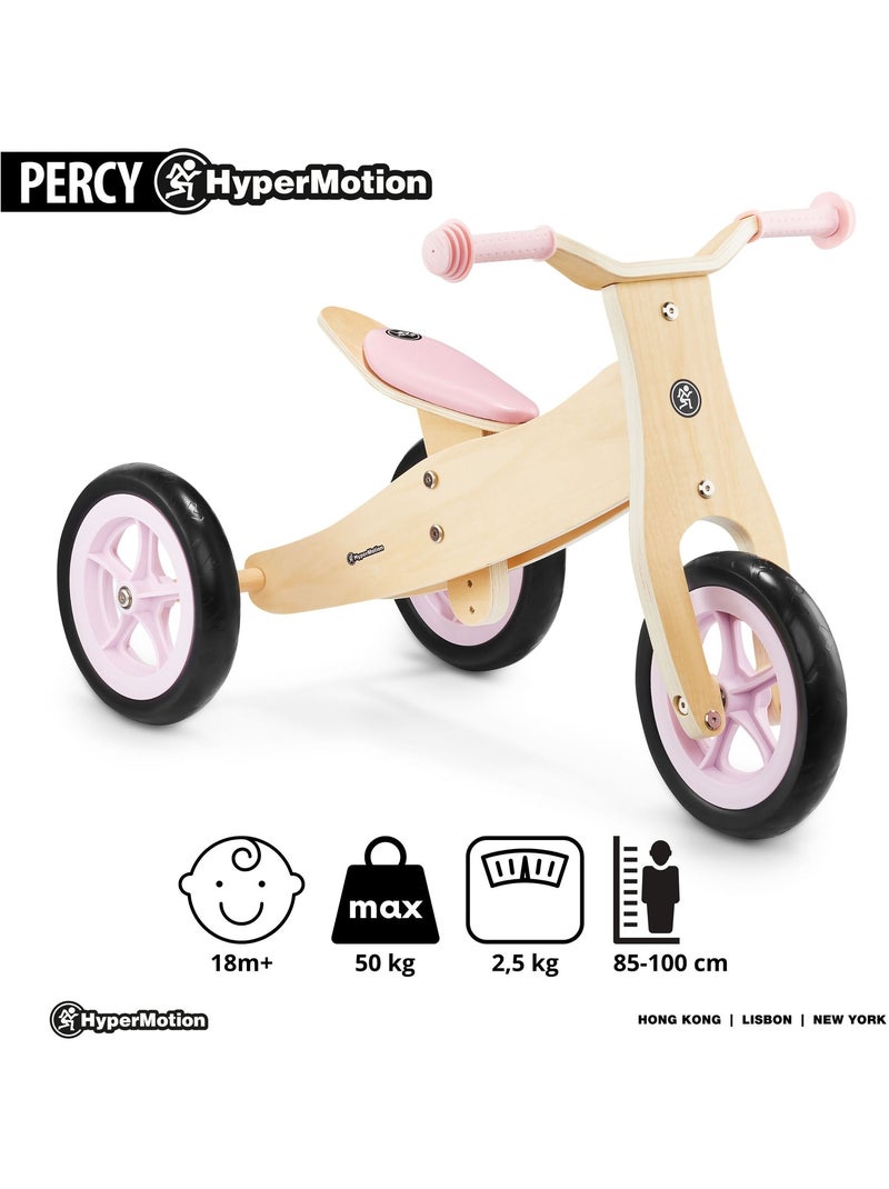 Percy 2-in-1 houten driewieler en loopfiets – licht en verstelbaar N.v.t. - Kiabi