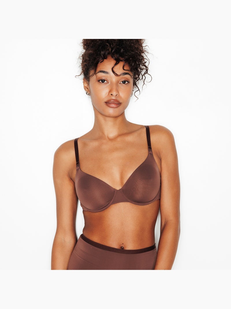 Perfect beha bedekkend microvezel bruin Bruin - Kiabi