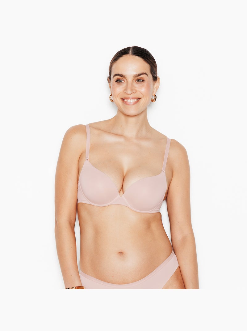 Perfect push-up beha microvezel natuurlijk Zandbeige - Kiabi
