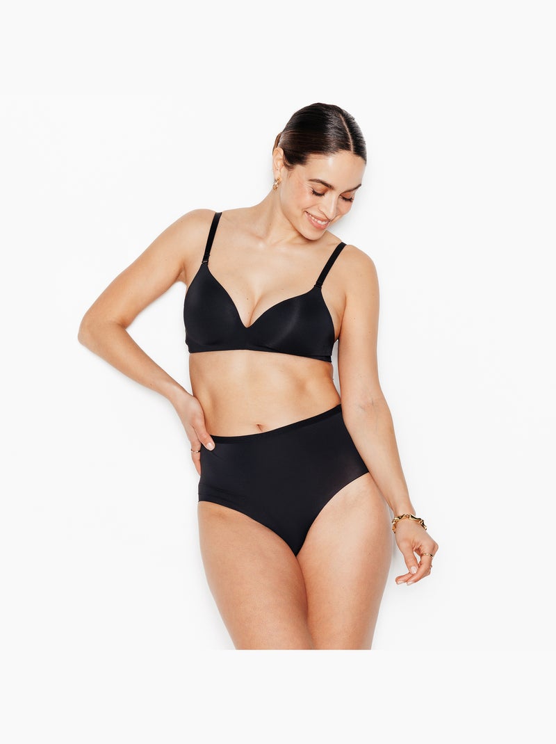 Perfect slip hoge microvezel zwart Zwart - Kiabi