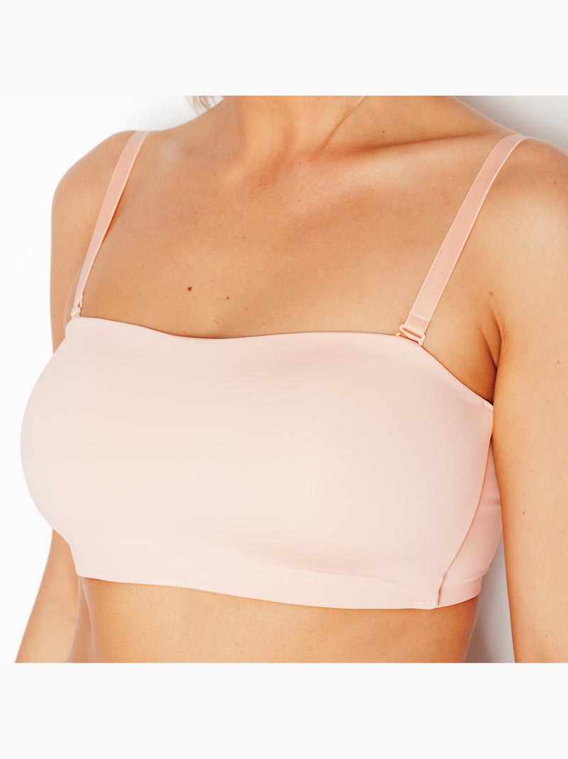 Perfect strapless beha microvezel natuurlijk Zandbeige - Kiabi