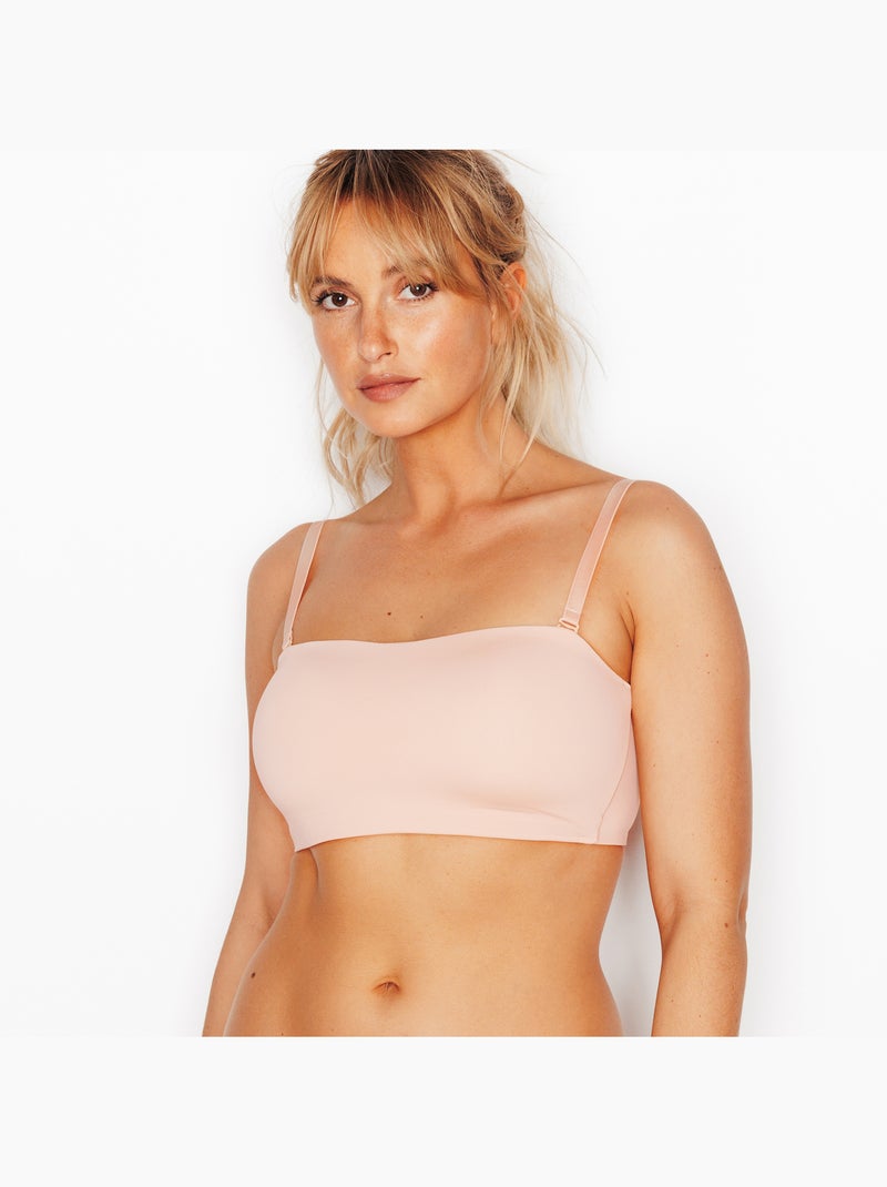 Perfect strapless beha microvezel natuurlijk Zandbeige - Kiabi