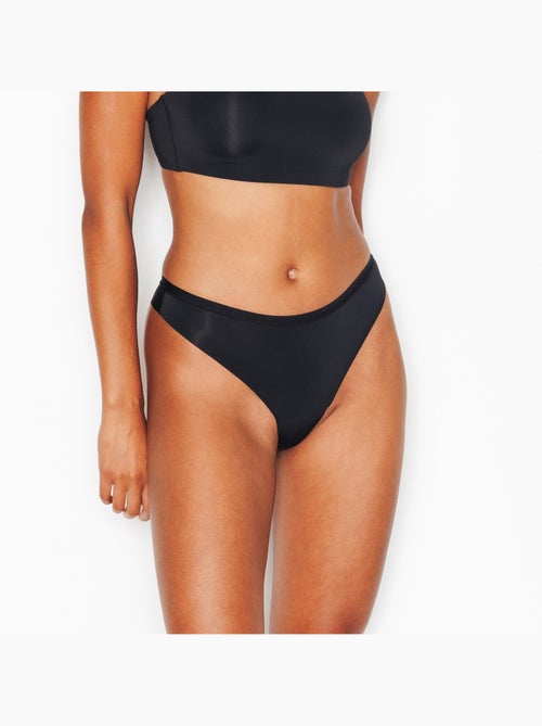 Perfect string microvezel zwart - Kiabi