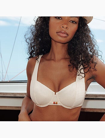 Perle badpak balconette ecru