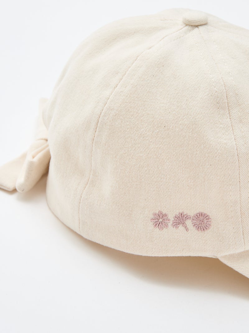 Pet met fantasie strik aan de achterkant Biege - Kiabi