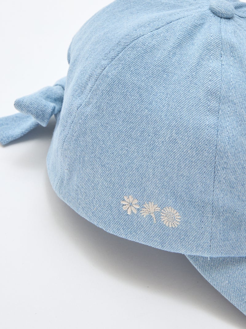 Pet met fantasie strik aan de achterkant Blauw - Kiabi