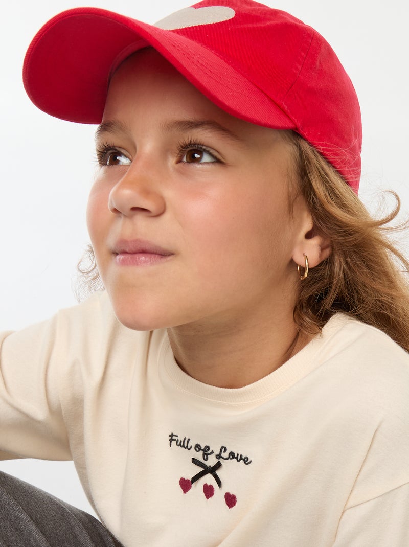 Pet met hartje ROOD - Kiabi