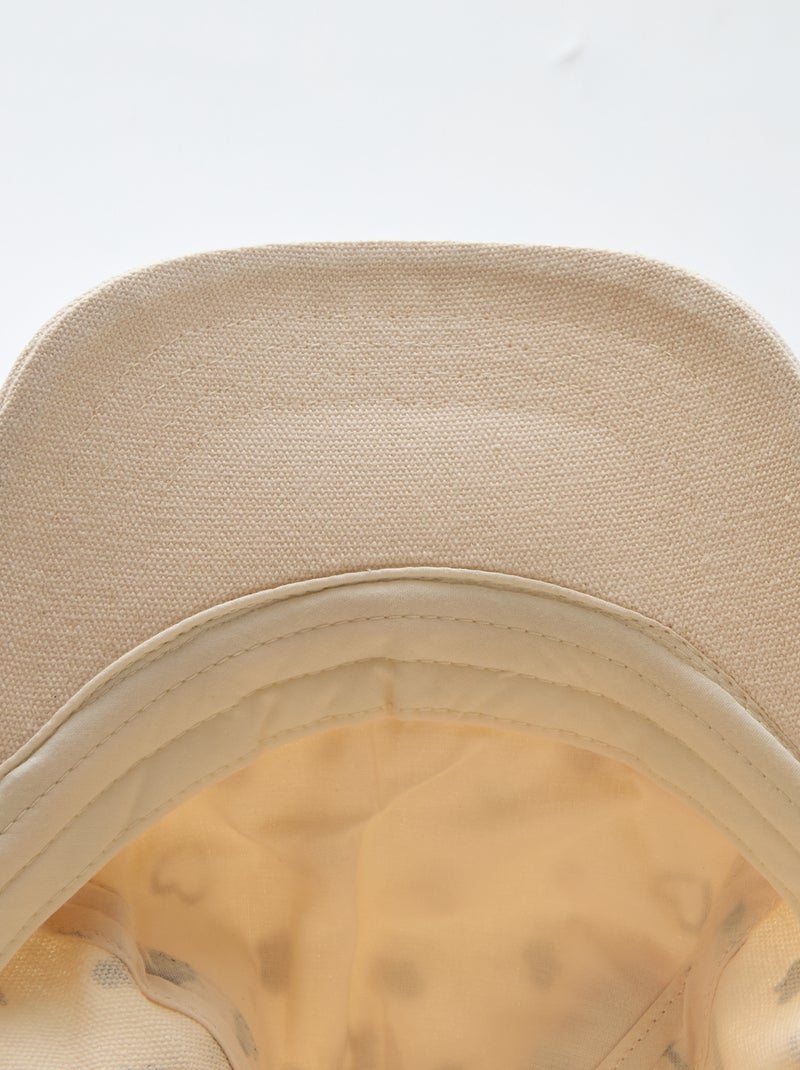 Pet met motief, verstelbaar met klittenband Bruin - Kiabi