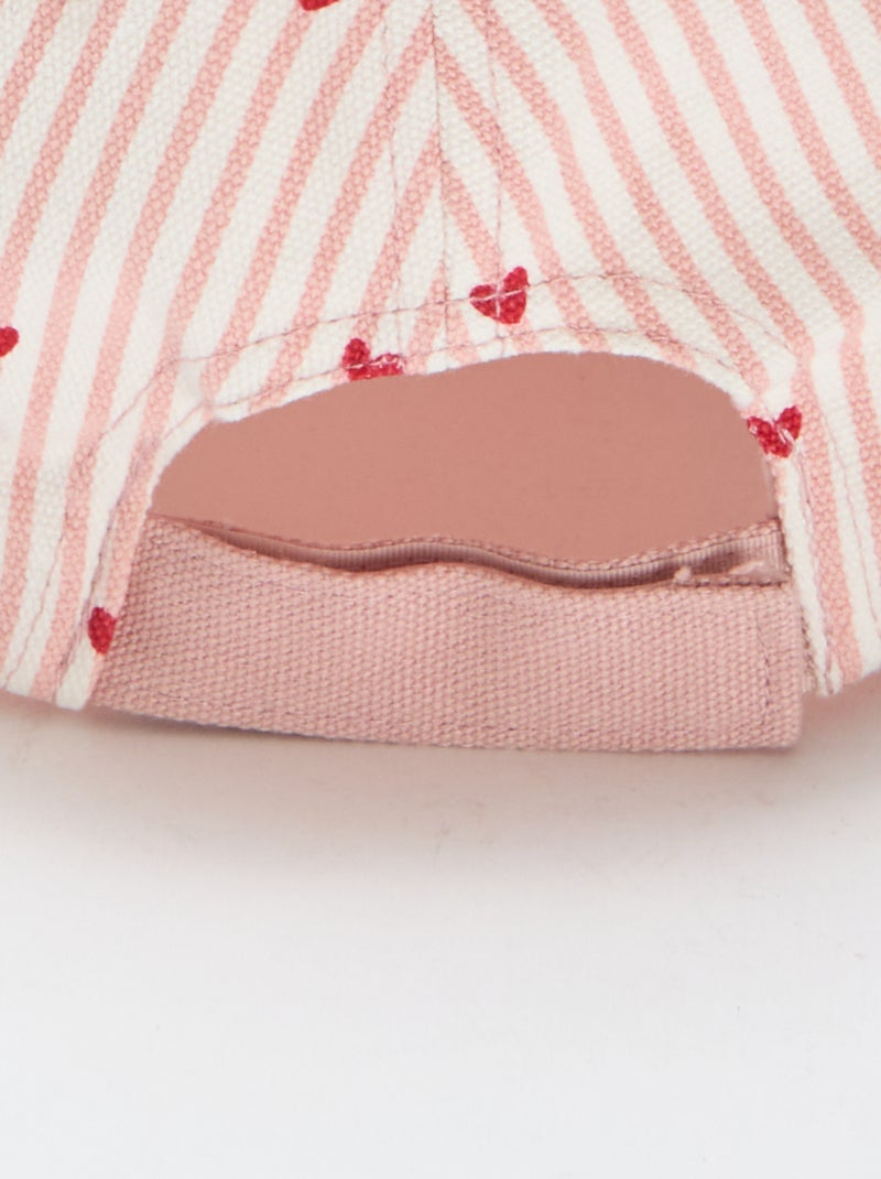 Pet met motief, verstelbaar met klittenband Rose - Kiabi