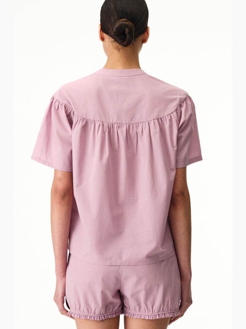 Petal pyjamaset met korte mouwen en short penti Roze - Kiabi