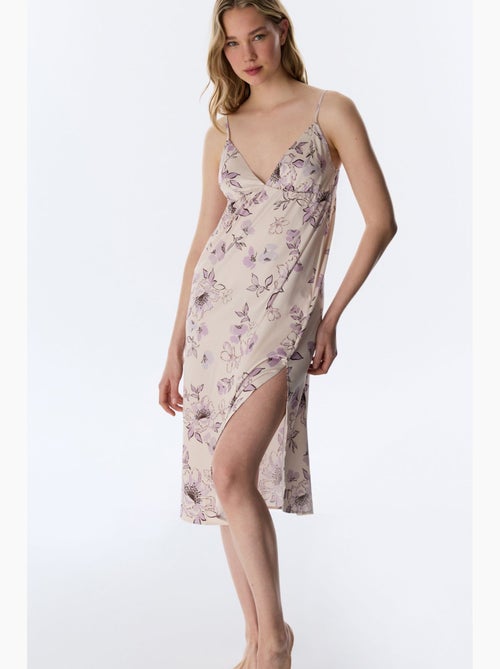 Petal satin à fleurs chemise de nuit penti - Kiabi