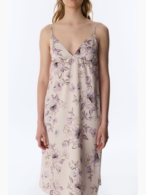 Petal satin à fleurs chemise de nuit penti - Kiabi