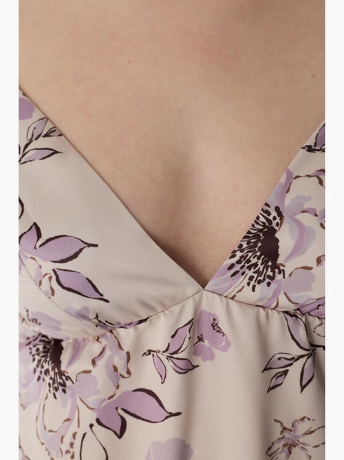 Petal satin à fleurs chemise de nuit penti - Kiabi