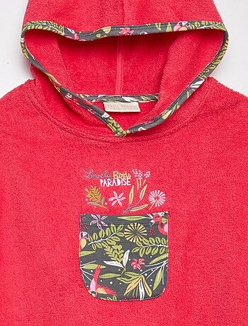 'Petit Béguin'-badcape met capuchon en print