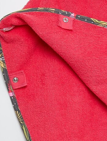 'Petit Béguin'-badcape met capuchon en print