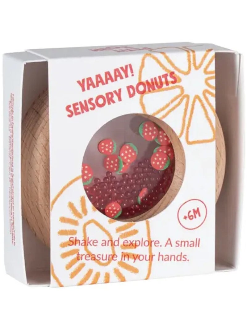 Petit boum | hochet sensoriel donut fruits Rouge - Kiabi
