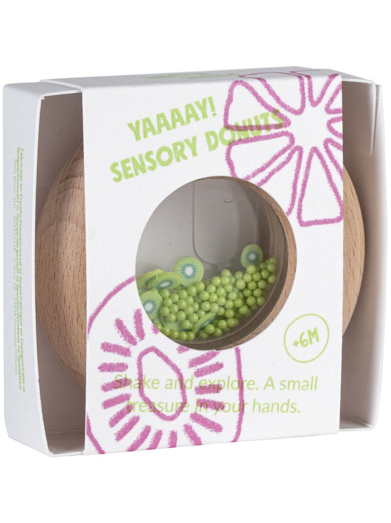 Petit boum | hochet sensoriel donut fruits Vert - Kiabi