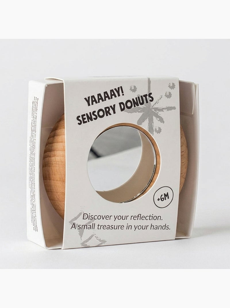 Petit boum | hochet sensoriel donut miroir Argenté - Kiabi