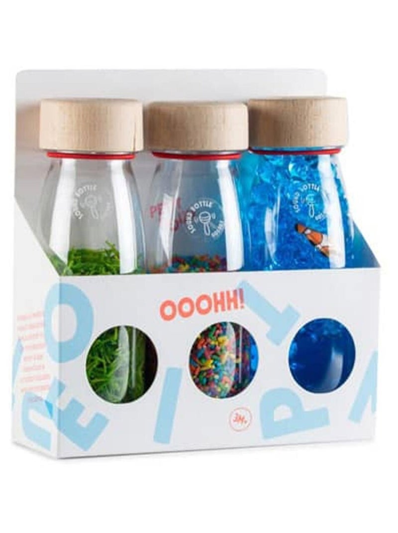 Petit boum | lot de 3 bouteilles sensorielles eco Vert - Kiabi