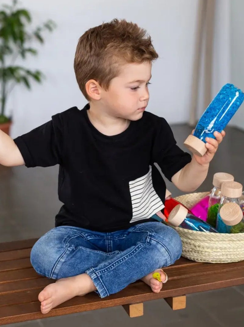 Petit boum | lot de 3 bouteilles sensorielles sérénité Bleu - Kiabi