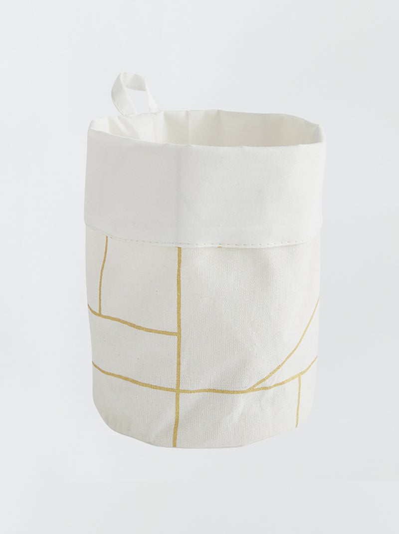 Petit panier de rangement blanc - Kiabi