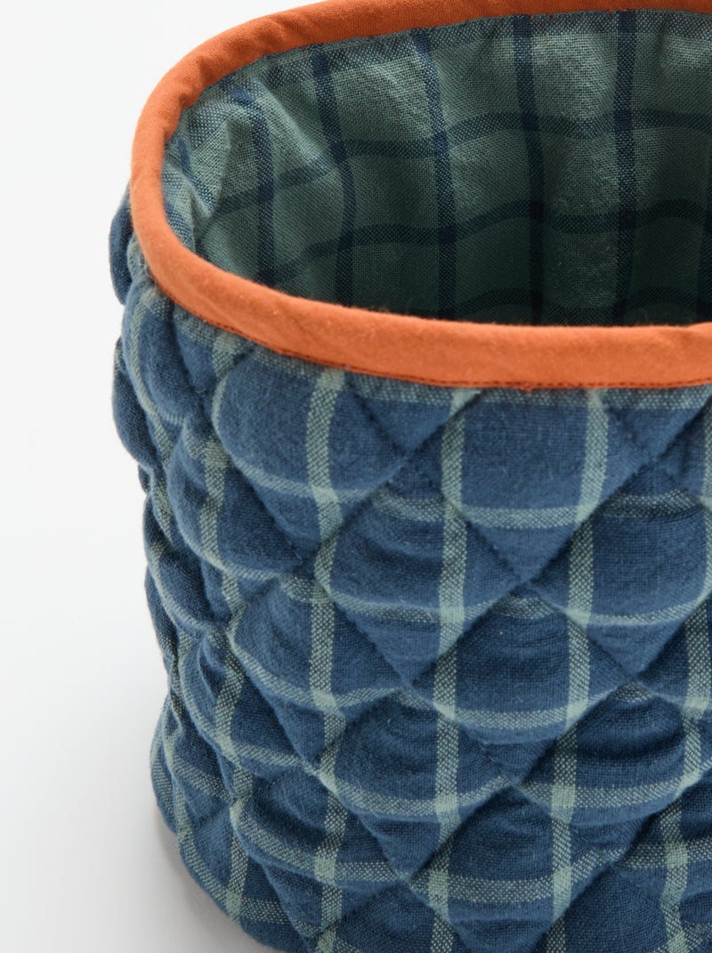 Petit panier de rangement imprimé Bleu - Kiabi