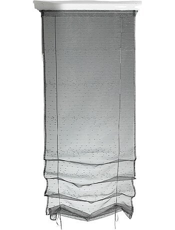 Petit voilage à remonter en organza à motif goutte d’eau métallique
