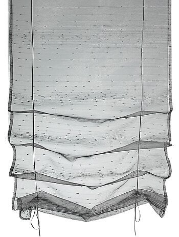 Petit voilage à remonter en organza à motif goutte d’eau métallique