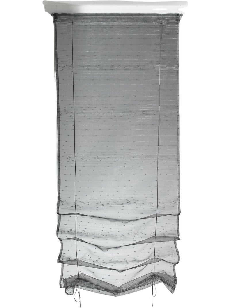 Petit voilage à remonter en organza à motif goutte d’eau métallique Gris clair - Kiabi