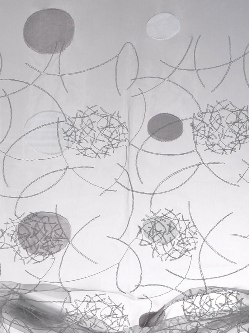 Petit voilage organza jacquard à remonter Gris clair - Kiabi