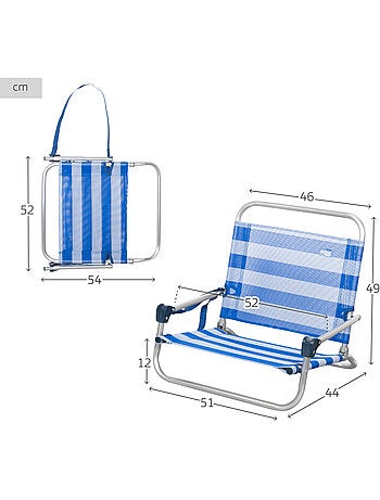 Petite chaise de plage pliante avec harnais d'épaule aktive