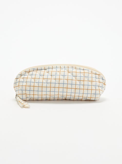 Petite trousse en textile matelassé - Kiabi