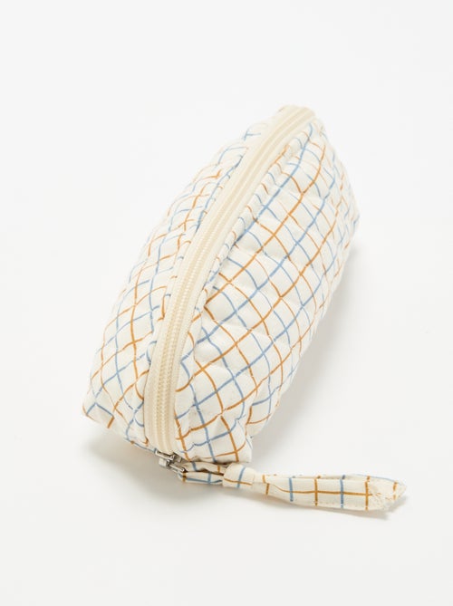 Petite trousse en textile matelassé - Kiabi